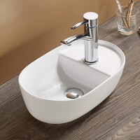 800-320333 Фигурный умывальник накладной 420х265х145 MELANA