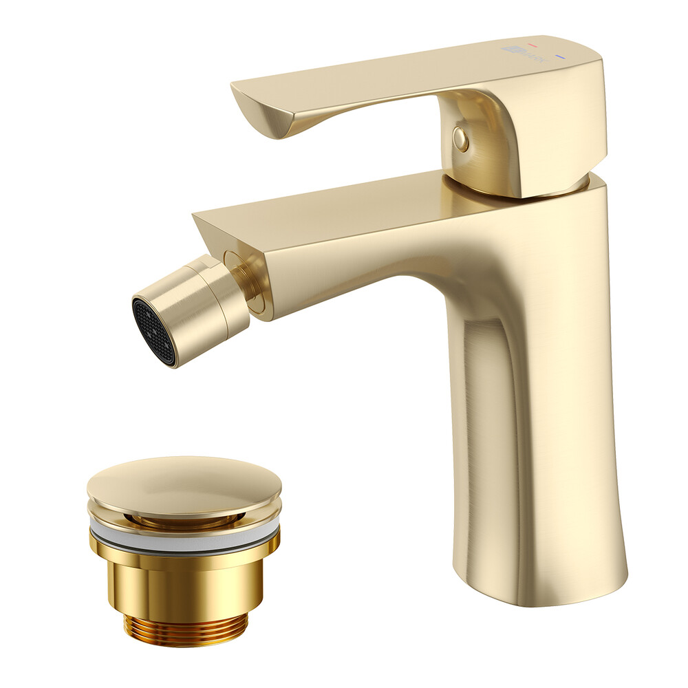 LM7208BG Ursus Смеситель для биде, матовое золото LEMARK