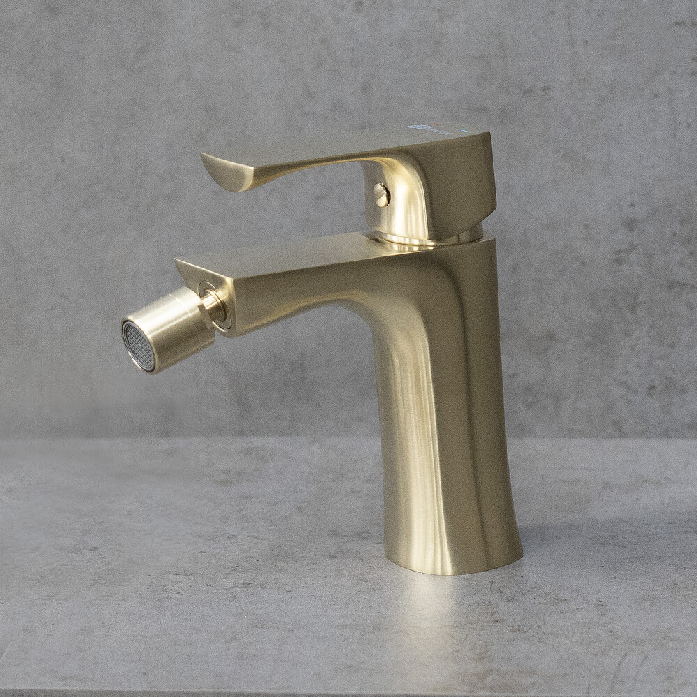 LM7208BG Ursus Смеситель для биде, матовое золото LEMARK