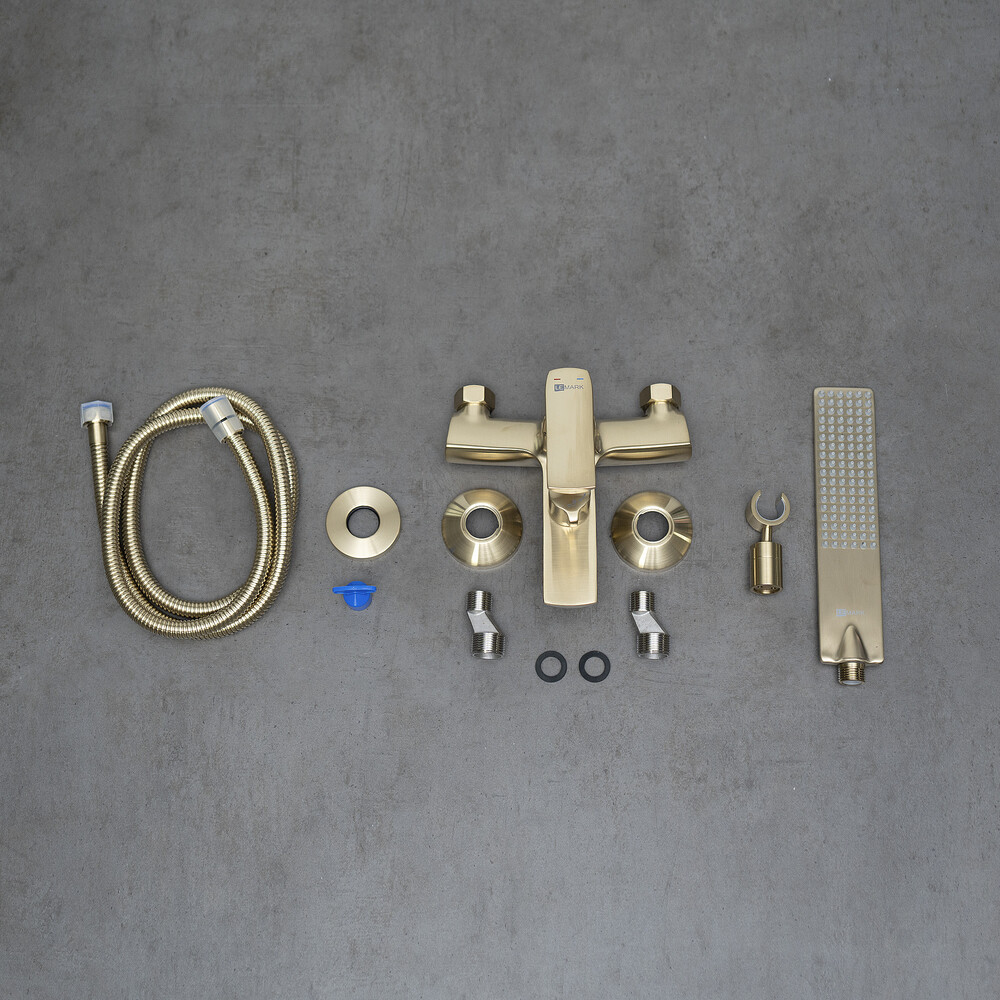 LM7214BG Ursus Смеситель для ванны с монолитным изливом, матовое золото LEMARK