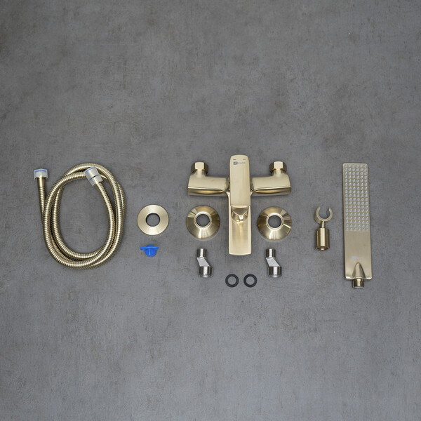 LM7214BG Ursus Смеситель для ванны с монолитным изливом, матовое золото LEMARK