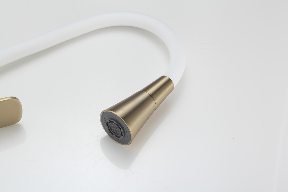 4462-3 Смеситель Кухня Frap d-35 на гайке (сатин золотой)