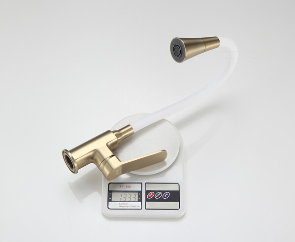 4462-3 Смеситель Кухня Frap d-35 на гайке (сатин золотой)