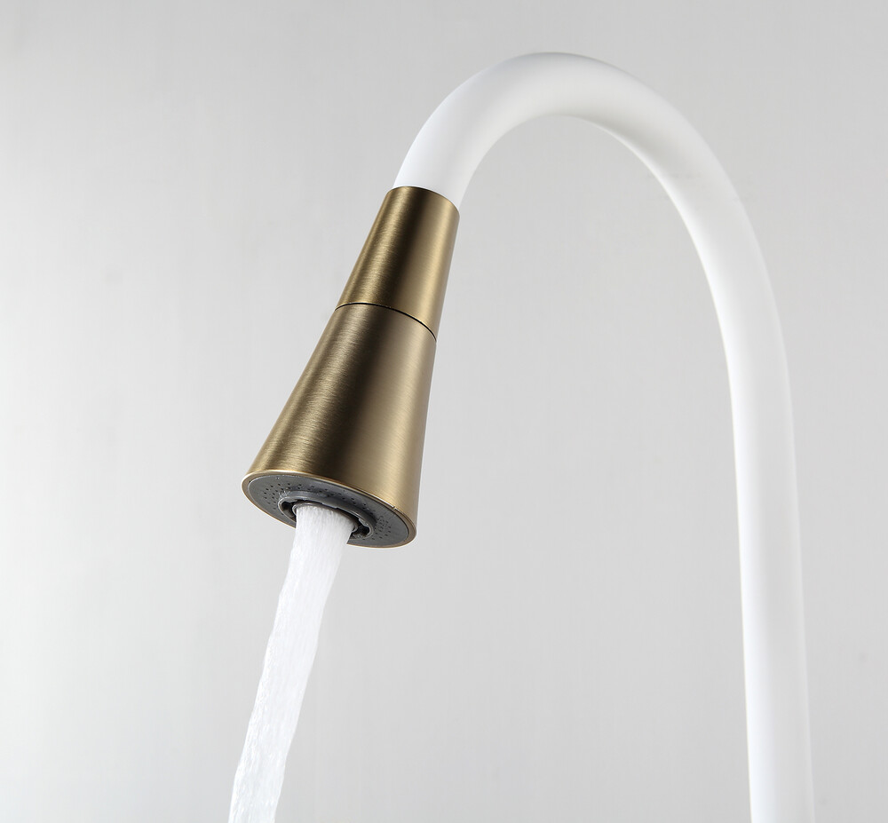 4462-3 Смеситель Кухня Frap d-35 на гайке (сатин золотой)