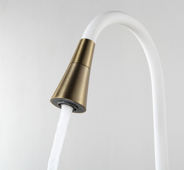 4462-3 Смеситель Кухня Frap d-35 на гайке (сатин золотой)