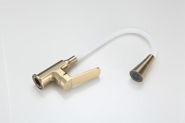 4462-3 Смеситель Кухня Frap d-35 на гайке (сатин золотой)