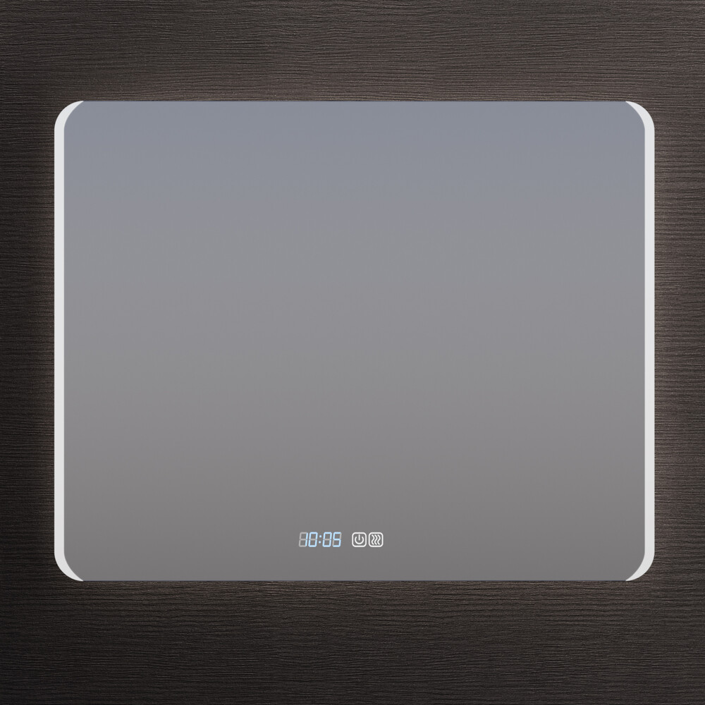 Зеркало SANTREK HOME с LED подсветкой "АНУБИС" 1000х800мм (антизап-е,часы,t)