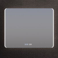 Зеркало SANTREK HOME с LED подсветкой "АНУБИС" 1000х800мм (антизап-е,часы,t)