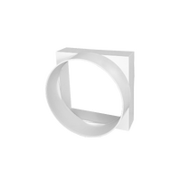 Переход 90/100 с квадрата на круг (белый) SANTREK AIR