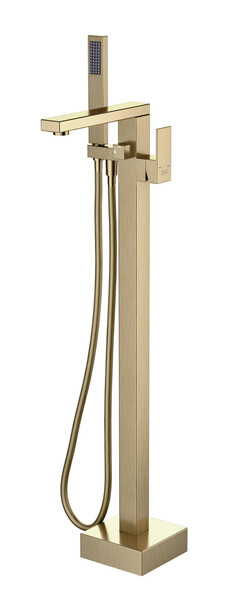 DA1516007 Напольный смеситель для ванны с душем D&K Bayern.Liszt матовое золото   НОВИНКА