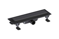 Трап 450 (чёрный,без прорези/под плитку, комб. затв.) GOOD DOOR ТЛ00038