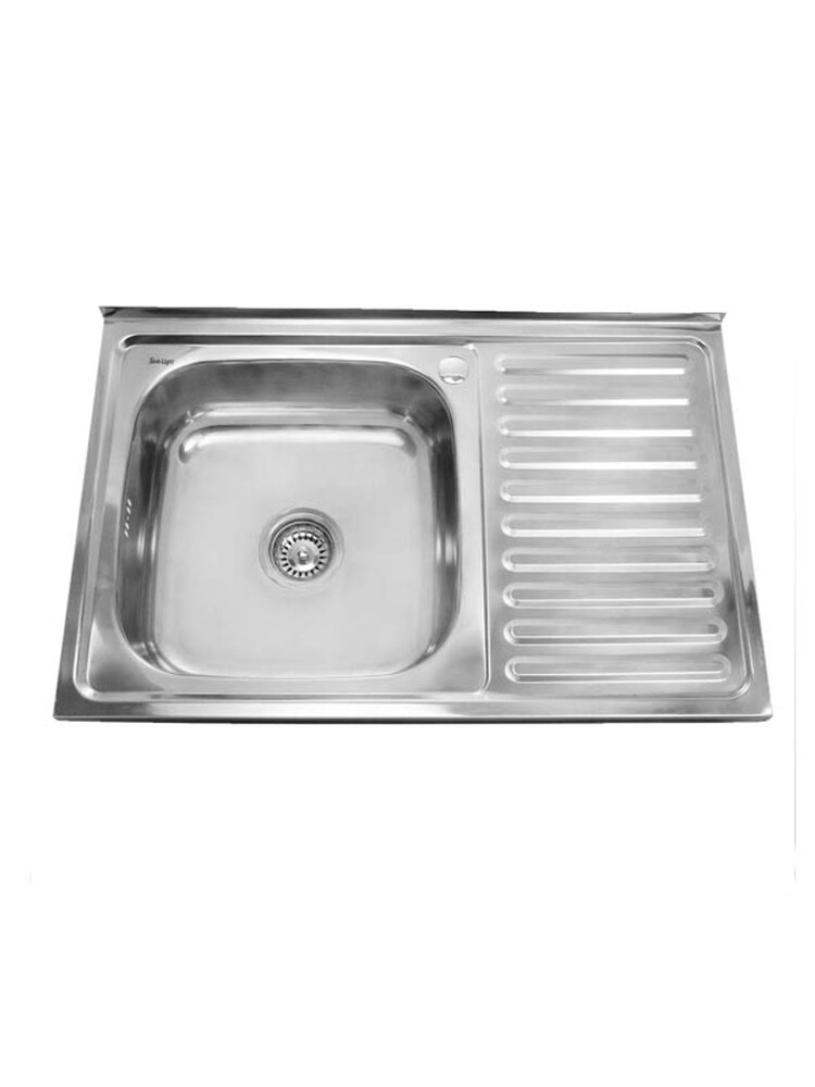 Мойка нерж 500х800х180 т.0,8 бол.сиф. (+сифон) левая Китай