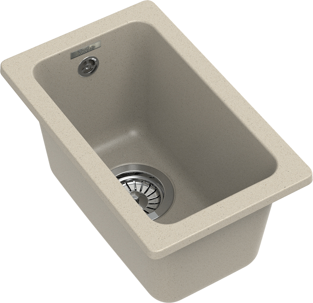 RIVELATO Мойка BERKANA 25 подст.монтаж 1-чаш 305*455 beige scuro арт.BK-25 beige scuro