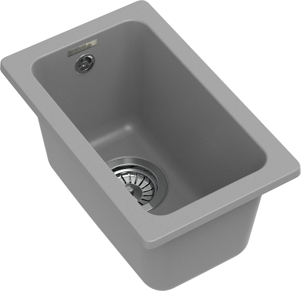RIVELATO Мойка BERKANA 25 подст.монтаж 1-чаш 305*455 grigio metallizzato арт.BK-25 grigio metallizzato
