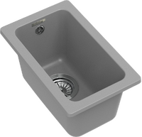 RIVELATO Мойка BERKANA 25 подст.монтаж 1-чаш 305*455 grigio metallizzato арт.BK-25 grigio metallizzato