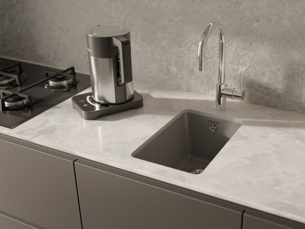 RIVELATO Мойка BERKANA 25 подст.монтаж 1-чаш 305*455 grigio metallizzato арт.BK-25 grigio metallizzato