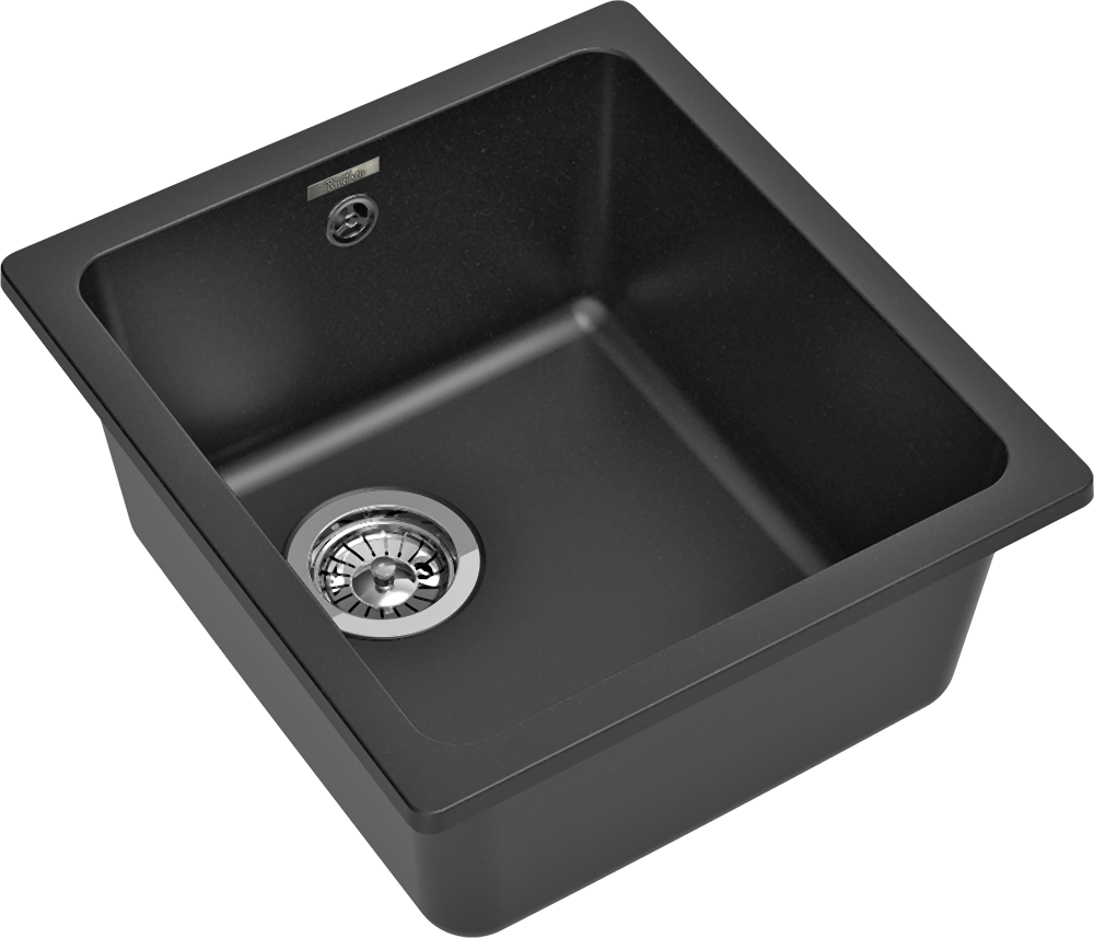 RIVELATO Мойка BERKANA 35 подст.монтаж 1-чаш 415*455 antracite арт.BK-35 antracite
