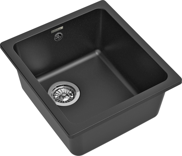 RIVELATO Мойка BERKANA 35 подст.монтаж 1-чаш 415*455 antracite арт.BK-35 antracite