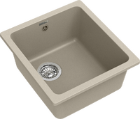 RIVELATO Мойка BERKANA 35 подст.монтаж 1-чаш 415*455 beige scuro арт.BK-35 beige scuro