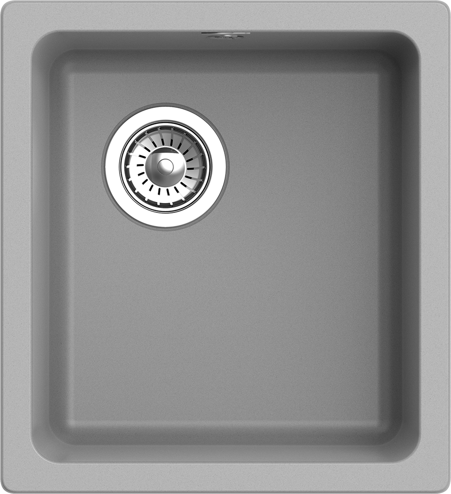 RIVELATO Мойка BERKANA 35 подст.монтаж 1-чаш 415*455 grigio metallizzato арт.BK-35 grigio metallizzato