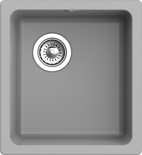 RIVELATO Мойка BERKANA 35 подст.монтаж 1-чаш 415*455 grigio metallizzato арт.BK-35 grigio metallizzato