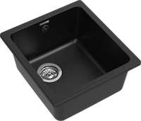 RIVELATO Мойка BERKANA 35 подст.монтаж 1-чаш 415*455 nero арт.BK-35 nero