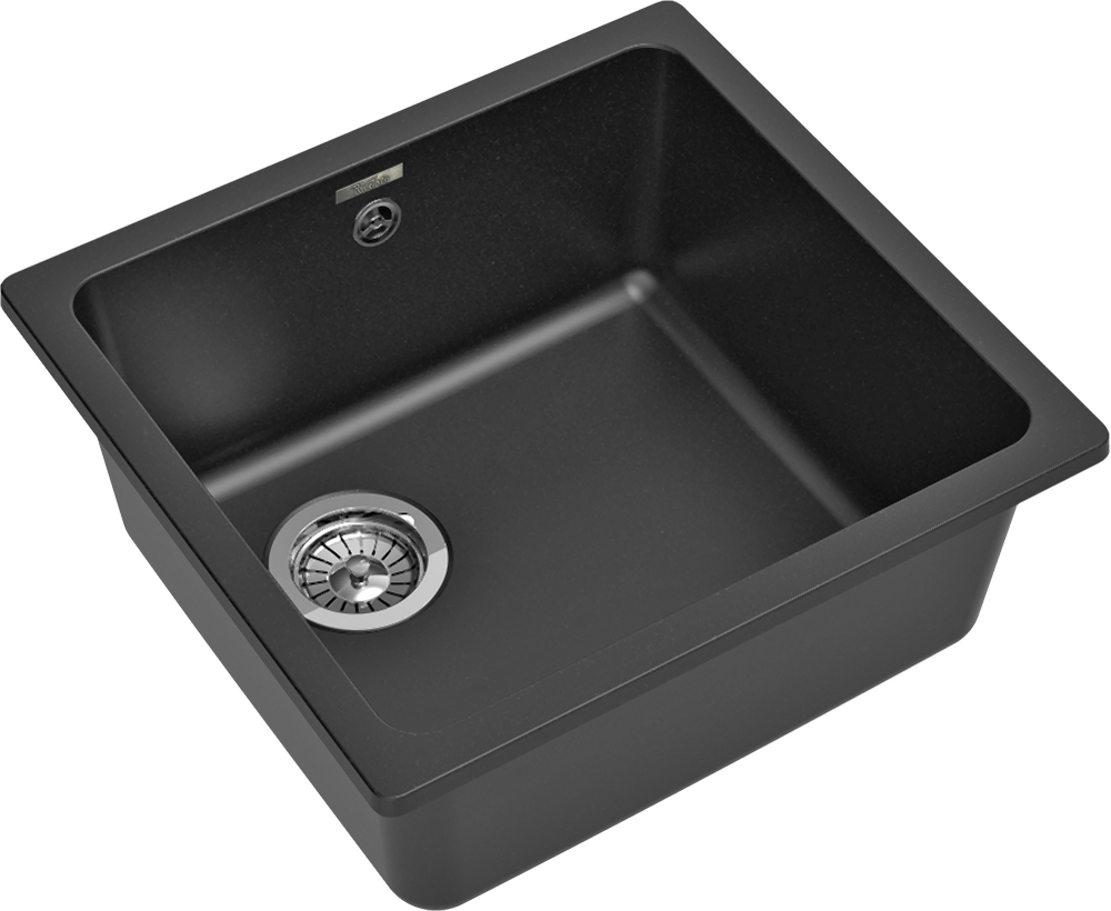 RIVELATO Мойка BERKANA 45 подст.монтаж 1-чаш 485*455 antracite арт.BK-45 antracite