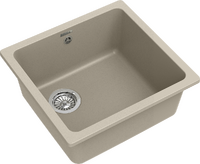 RIVELATO Мойка BERKANA 45 подст.монтаж 1-чаш 485*455 beige scuro арт.BK-45 beige scuro