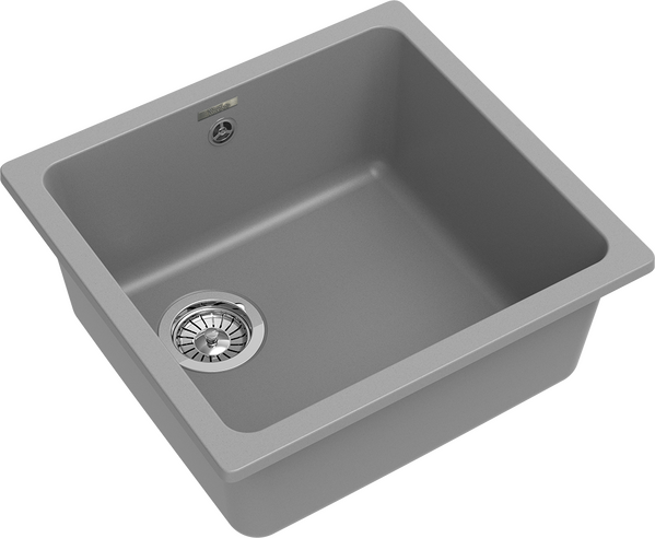 RIVELATO Мойка BERKANA 45 подст.монтаж 1-чаш 485*455 grigio metallizzato арт.BK-45 grigio metallizzato