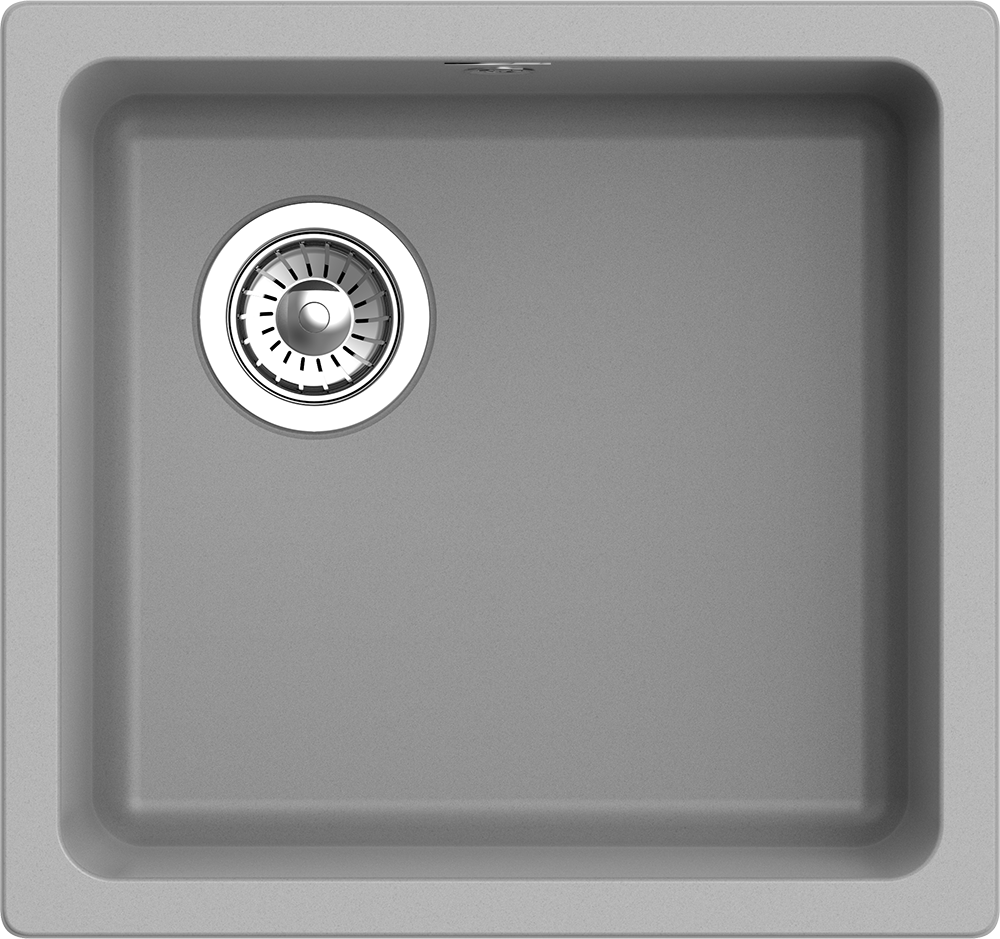 RIVELATO Мойка BERKANA 45 подст.монтаж 1-чаш 485*455 grigio metallizzato арт.BK-45 grigio metallizzato