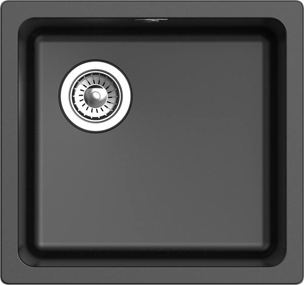 RIVELATO Мойка BERKANA 45 подст.монтаж 1-чаш 485*455 nero арт.BK-45 nero