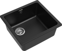 RIVELATO Мойка BERKANA 45 подст.монтаж 1-чаш 485*455 nero арт.BK-45 nero