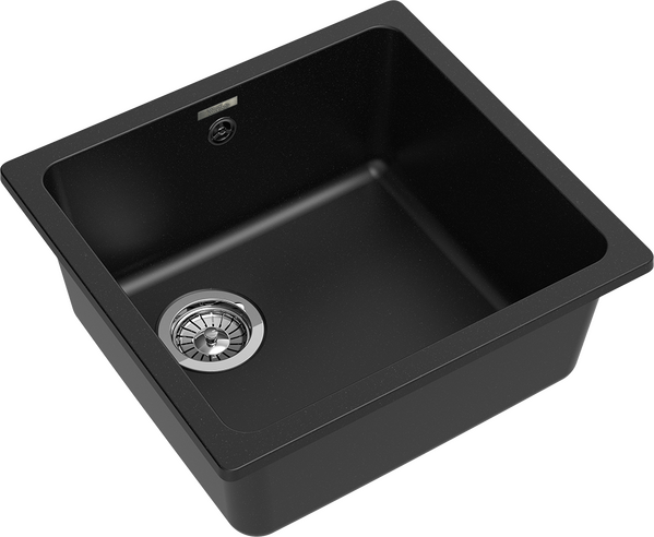 RIVELATO Мойка BERKANA 45 подст.монтаж 1-чаш 485*455 nero арт.BK-45 nero