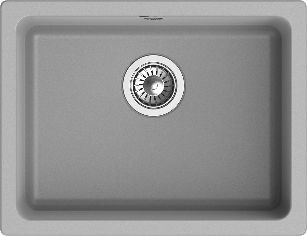 RIVELATO Мойка BERKANA 50 подст.монтаж 1-чаш 560*430 grigio metallizzato арт.BK-50 grigio metallizzato