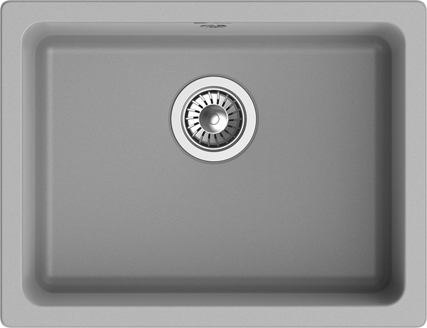 RIVELATO Мойка BERKANA 50 подст.монтаж 1-чаш 560*430 grigio metallizzato арт.BK-50 grigio metallizzato