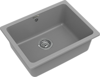 RIVELATO Мойка BERKANA 50 подст.монтаж 1-чаш 560*430 grigio metallizzato арт.BK-50 grigio metallizzato