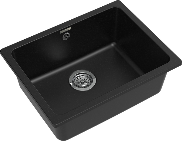 RIVELATO Мойка BERKANA 50 подст.монтаж 1-чаш 560*430 nero арт.BK-50 nero