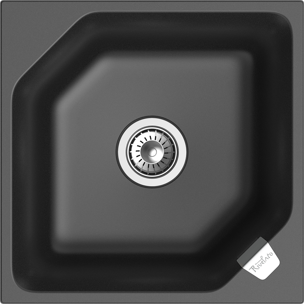 RIVELATO Мойка LOCUS 50  1-чаш 500*500 antracite арт.LS-50 antracite