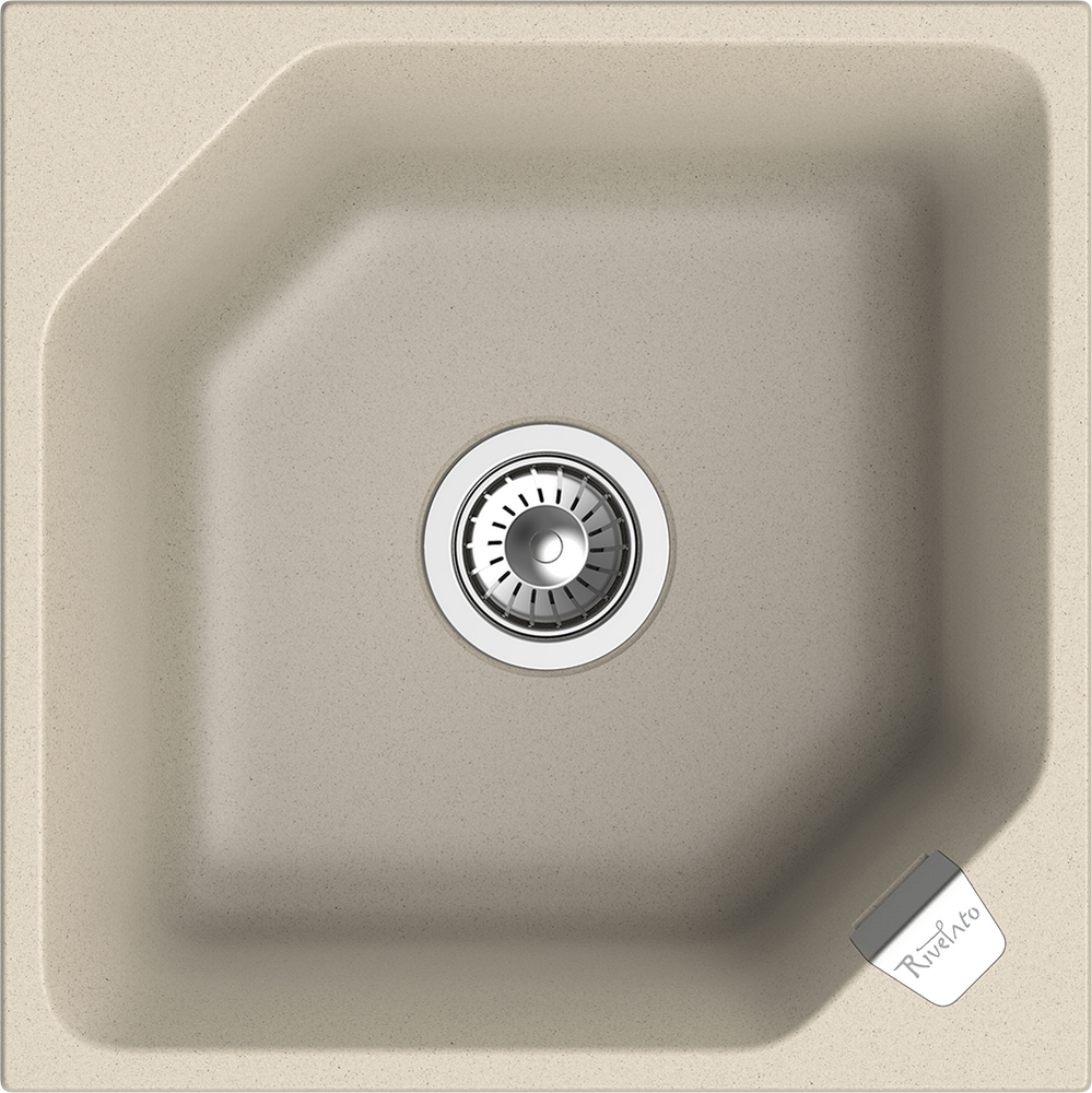 RIVELATO Мойка LOCUS 50  1-чаш 500*500 beige scuro арт.LS-50 beige scuro