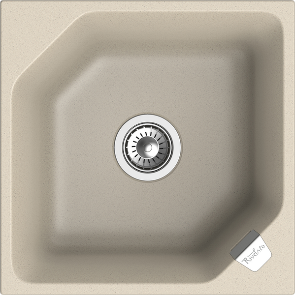 RIVELATO Мойка LOCUS 50  1-чаш 500*500 beige scuro арт.LS-50 beige scuro