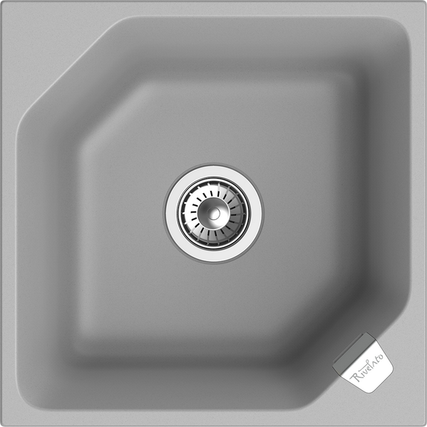 RIVELATO Мойка LOCUS 50  1-чаш 500*500 grigio metallizzato арт.LS-50 grigio metallizzat