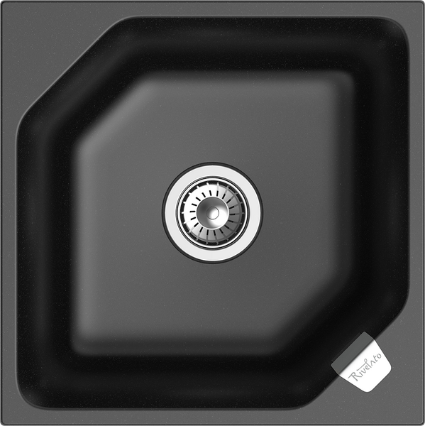 RIVELATO Мойка LOCUS 50  1-чаш 500*500 nero арт.LS-50 nero