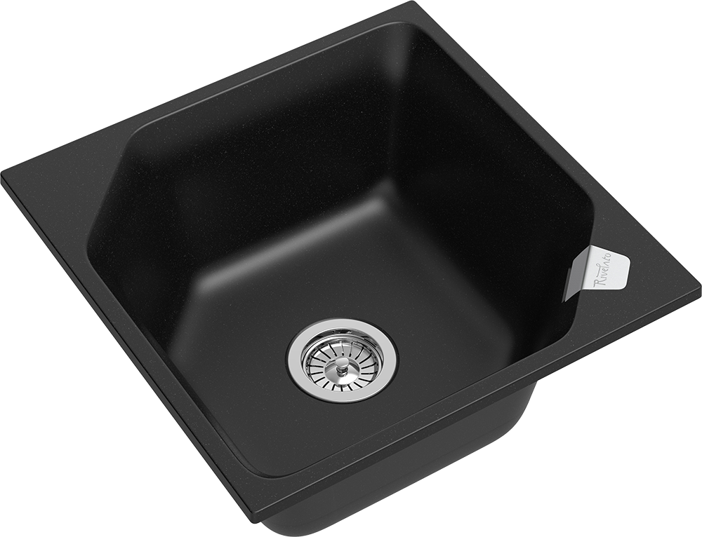 RIVELATO Мойка LOCUS 50  1-чаш 500*500 nero арт.LS-50 nero