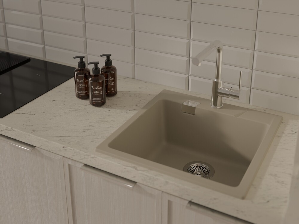 RIVELATO Мойка RAUM 50  1-чаша 500*510мм beige scuro арт.RM-50 beige scuro