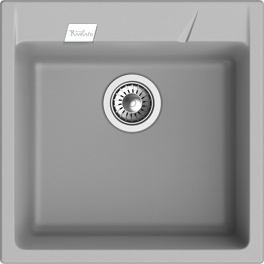 RIVELATO Мойка RAUM 50  1-чаша 510*510мм grigio metallizzato арт.RM-50 grigio metallizzato