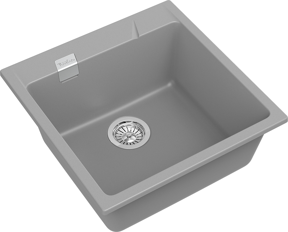 RIVELATO Мойка RAUM 50  1-чаша 510*510мм grigio metallizzato арт.RM-50 grigio metallizzato