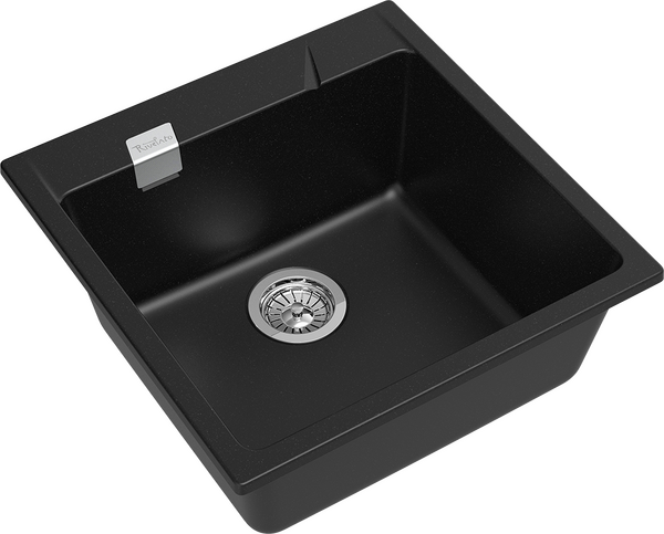 RIVELATO Мойка RAUM 50  1-чаша 510*510мм nero арт.RM-50 nero