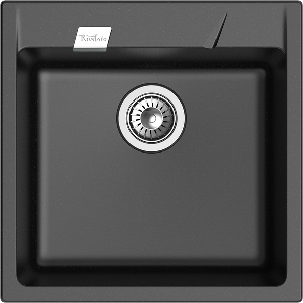 RIVELATO Мойка RAUM 50  1-чаша 510*510мм nero арт.RM-50 nero