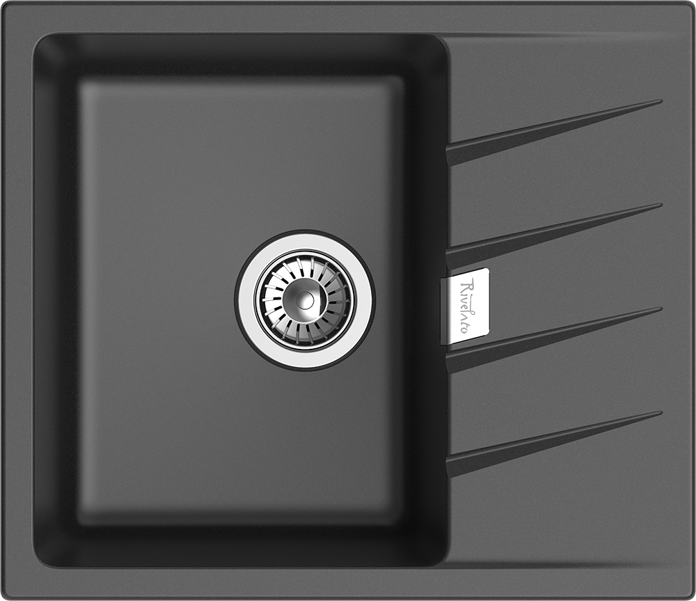 RIVELATO Мойка RAUM 58  1-чаша 580*500мм antracite арт.RM-58 antracite