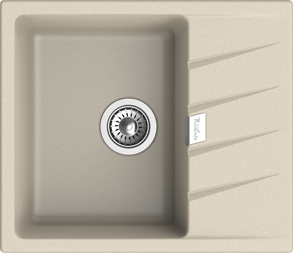 RIVELATO Мойка RAUM 58  1-чаша 580*500мм beige scuro арт.RM-58 beige scuro